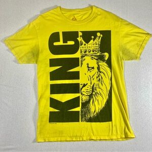 Audio Council yellow King Lion graphic tee men's M short sleeve cotton crown